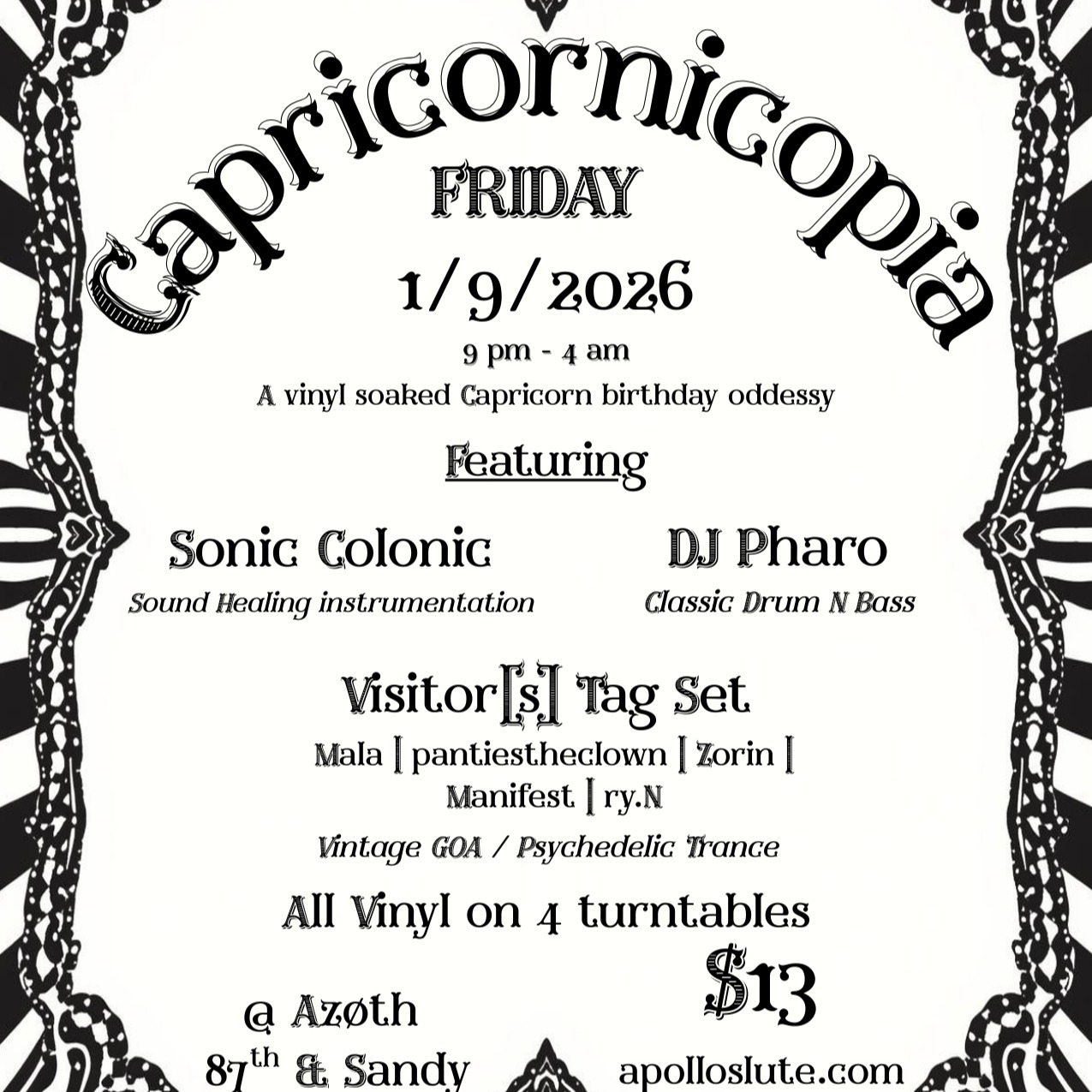 Capricornucopia flyer back
